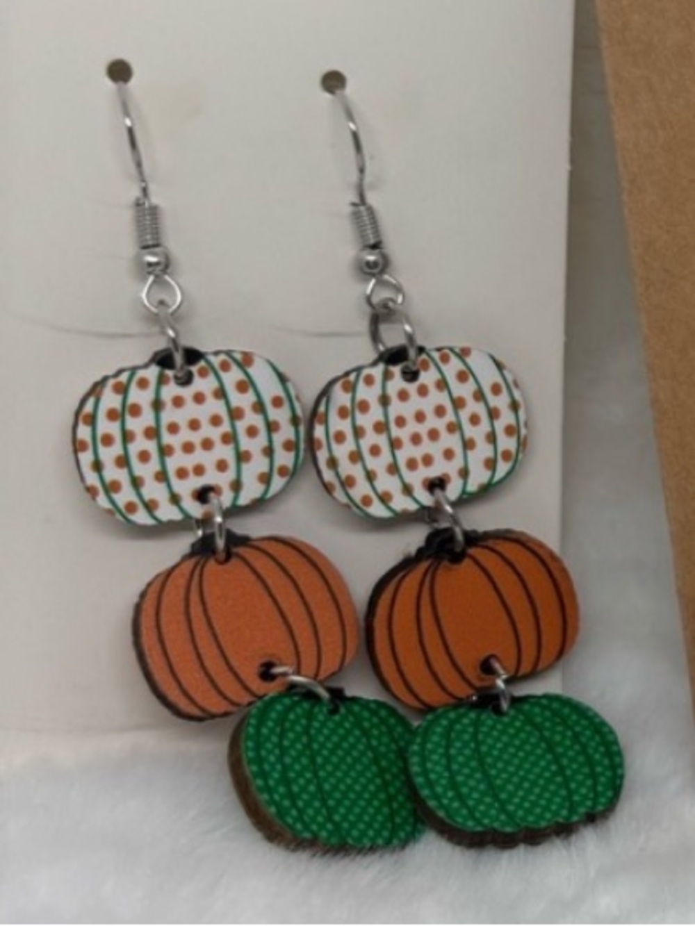 Holiday Earring Set Hocus Pocus Halloween Witch Hat Earrings - Black & Purple - Picture 4 of 4